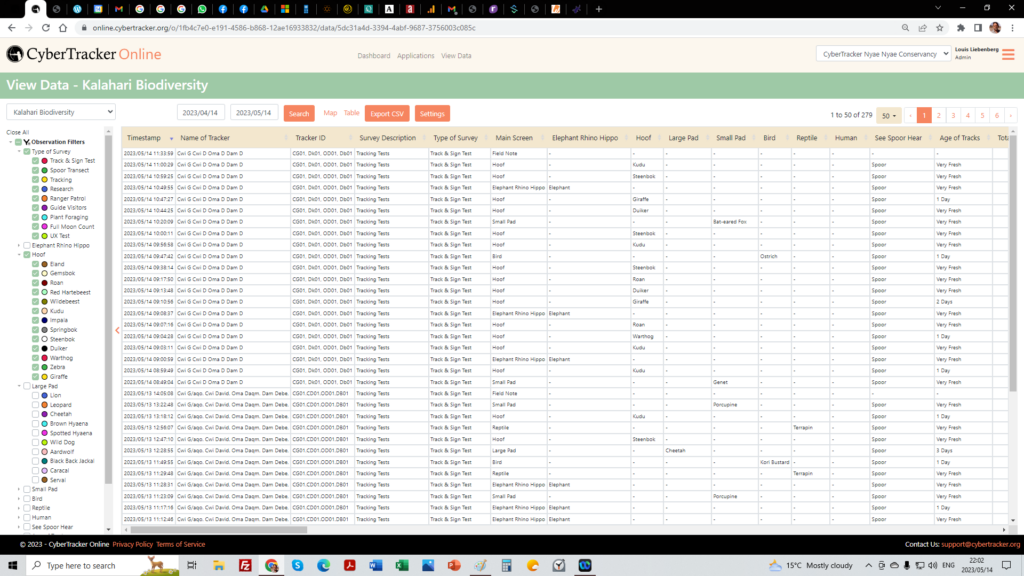The new CyberTracker Online - CyberTracker